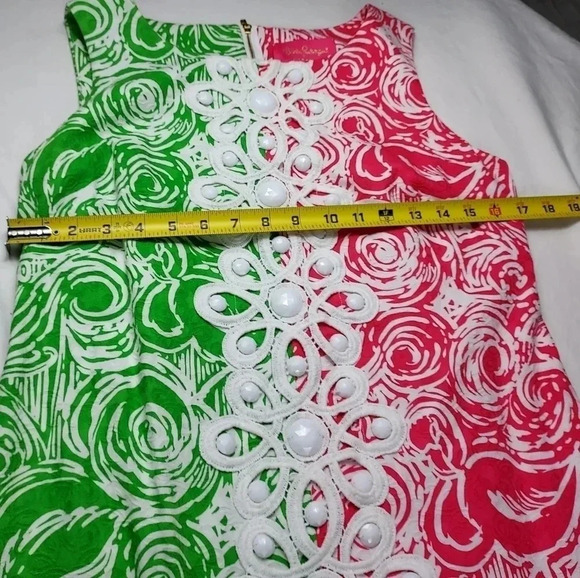 Lilly Pulitzer Jubilee Daiquiri Pink/Green Flam Alama Ding Dong Shift Dress 6 - Picture 11 of 12